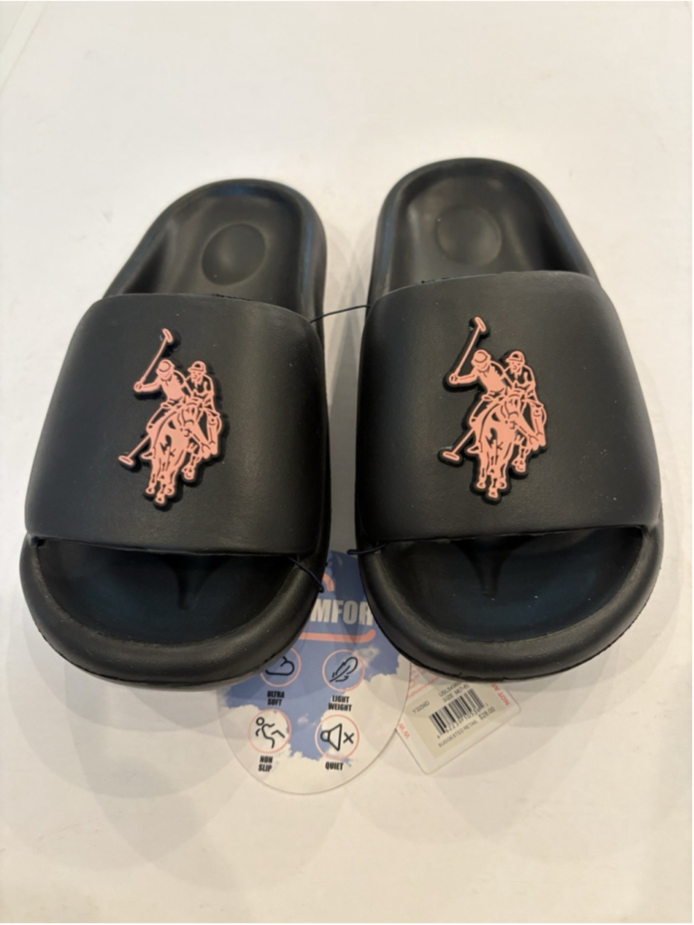 New Slip On Sandals Polo Assn. -woman’s 7/8-Sliders-open Toe- Beach -cruise-pool